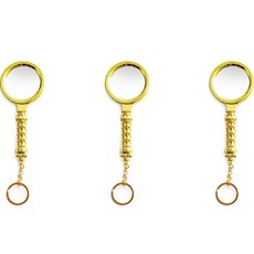 DAEHAN 古董高檔拍攝道具閱讀觀察便攜金色放大鏡小號, 3個, 混合顏色