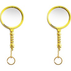 DAEHAN 古董高檔拍攝道具閱讀觀察便攜金色放大鏡大號, 2個, 混合顏色