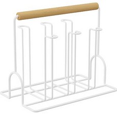 Selly Living 家用玻璃杯鐵製杯架, 白色, 1個