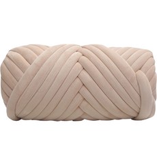 天鵝絨素色粗毛線 1kg, 02 米色, 1個