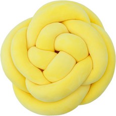 알로데 로즈플라워 매듭 베개 자이언트 얀 쿠션, 14 옐로우