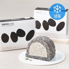시루케이크 흑임자 롤떡케이크 (냉동), 145g, 1개입, 2개