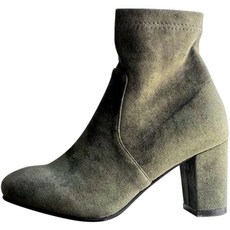 문힐 라운드 스판 앵클부츠 7cm