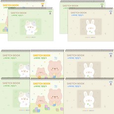 펜피아 3000 그림일기 스케치북 양면, 10개, 랜덤발송