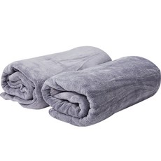 MAYTON Standard M 洗車毛巾 超細纖維毛巾 擦乾毛巾 超大型 160cm*60cm, 深灰色, 2個