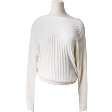 럽스 여성용 니프 오프숄더 골지 로맨틱 니트