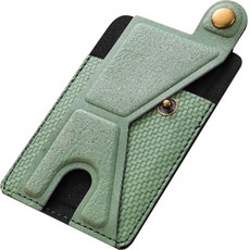 블루마켓 카드 홀더 가죽지갑 거치대 케이스, 1개, 그린