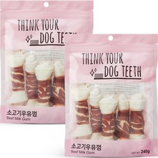 띵크유어도그티 강아지 딩고껌 중형 6P, 소고기, 240g, 2개
