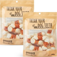 띵크유어도그티 강아지 딩고껌 소형 15P, 연어, 240g, 2개