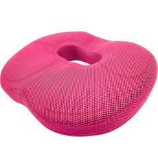 Sangsongnarae網狀記憶棉甜甜圈坐墊, 坐墊套(紅色)+記憶棉(白色), 1個