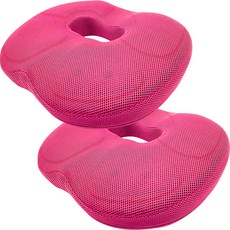 Sangsongnarae網狀記憶棉甜甜圈坐墊, 坐墊套(紅色)+記憶棉(白色), 2個