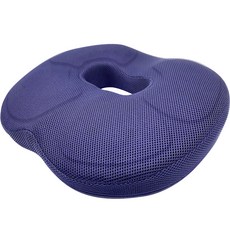 Sangsongnarae網狀記憶棉甜甜圈坐墊, 坐墊套(藏青色)+記憶棉(白色), 1個