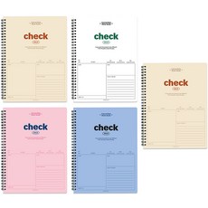 Pinkfoot Check錯題筆記本 4款+隨機1款, 1組, 白色+藍色+米色+粉色