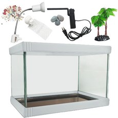 Rora Pet Porttle Turtle Turtle Shelter 套組, 白色的