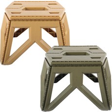 Breeze Moon 飲水桶折疊支架, 1層, 沙褐色 + 橄欖綠