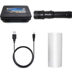 뉴엔 J79W XHP160 충전식 LED후레쉬 휴대용손전등 단품, 1개, 블랙