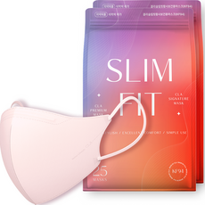 CLA Slim Fit輕薄C型口罩 KF94 S號, 2包, 粉色, 25片