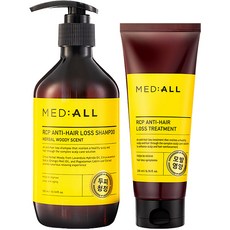MED ALL RCP 防脫髮減緩 木質香洗髮精 800ml + 護髮素 200ml 套組, 1套