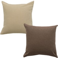 이코니하우스 선염 무지 쿠션 방석 겸용 커버 2종 세트