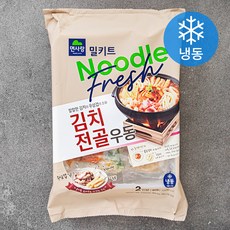 면사랑 김치전골우동 밀키트 2인분 (냉동), 808g, 1개