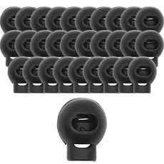 口罩外套繩調節扣 蘋果 S, 黑色, 30個