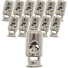 口罩掛繩調節單孔繩扣, 12個, 鎳