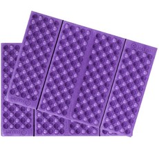 Clovers 便攜式折疊方形防潮露營坐墊, 05 紫色