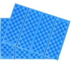 Clovers 便攜式折疊方形防潮露營坐墊, 03 藍色