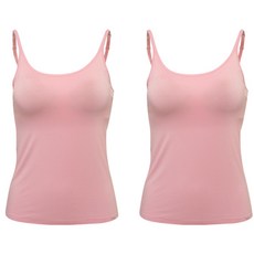 soleil 女款柔軟空氣感莫代爾無痕無縫線一體成型可調式肩帶背心 2件組