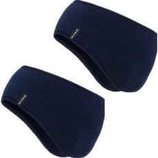 몬스터 방한 귀마개 헤어밴드 2종 세트, 네이비 + 네이비, 1세트