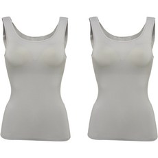 솔레일 여성용 소프트 에어 모달 심리스 무봉제 올인원 런닝나시 2p