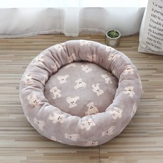 PASTEL PET 蓬鬆泰迪熊超細纖維寵物坐墊, 棕色