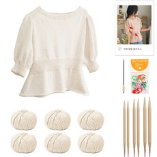 yarna 아루 펖펖 블라우스 DIY 패키지 S, 96 연베이지, 1세트