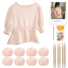 yarna 아루 펖펖 블라우스 DIY 패키지 세트 L, 09 소프트피치, 랜덤발송(단수링), 1세트