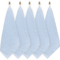 Jyuryeonjejakso 40支精梳棉掛環毛巾, 藍色, 5個