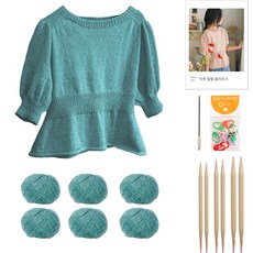 yarna 아루 펖펖 블라우스 DIY 패키지 S, 72 민트그린, 1세트