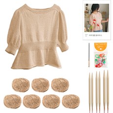 yarna 아루 펖펖 블라우스 DIY 패키지 M, 49, 랜덤발송(단수링), 1세트