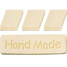 큐트 폰트 파스텔 영문 핸드메이드 레터링 DIY 소품 만들기 가죽 라벨 100g, 라이트 옐로우, 100개