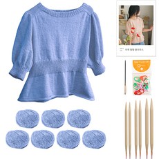 yarna 아루 펖펖 블라우스 DIY 패키지 M, 78 마리나, 랜덤발송(단수링), 1세트