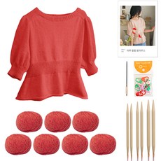 yarna 아루 펖펖 블라우스 DIY 패키지 M, 60, 랜덤발송(단수링), 1세트