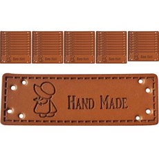 棕色PU英文手工刻字, 少女, 50個