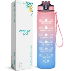 彩色運動水壺, 1L, 粉藍色