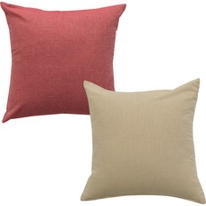 이코니하우스 선염 무지 쿠션 방석 겸용 커버 2종 세트