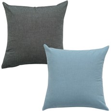 이코니하우스 선염 무지 쿠션 방석 겸용 커버 2종 세트