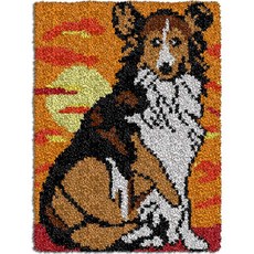 더인홈 강아지 십자수 DIY 패키지 50 x 38 cm 기본 도안, TYPE7, 1개