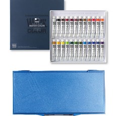 ShinHanart 專家級水彩顏料 + Mijello Fusion 24格調色盤組, 180ml, 24色