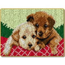 더인홈 강아지 십자수 DIY 패키지 50 x 38 cm 컬러 도안, TYPE4, 1개