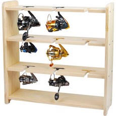 Nolbu Fishing 原木9孔捲線器支架, 木質