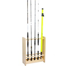 Nolbu 釣魚木立杆 10 爪支架, 木頭