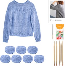 yarna 아루 레이 요크 스웨터 DIY 패키지 M, 78 마리나, 1세트